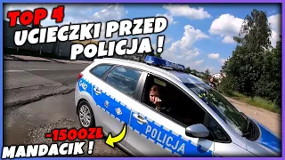 TOP 4 ucieczki MOTOCYKLISTÓW przed POLICJĄ!! - police vs motorcycles! - Nie udana próba ucieczki !