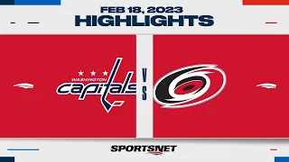 NHL Highlights | Capitals vs. Hurricanes - February 18, 2023