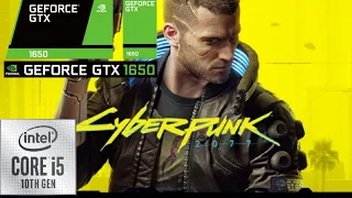 Cyberpunk 2077 - Acer Nitro 5 GTX 1650 Benchmark FPS Test (High Settings)