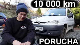 10 000km s elektromobilem Peugeot Partner a zase porucha