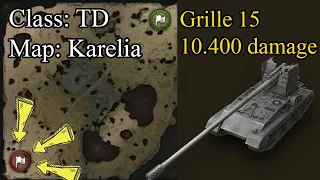 Sniping position in North of Karelia - 10k damage with Grille 15