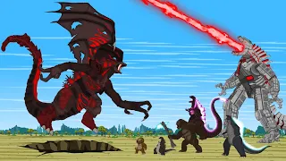 MECHA GODZILLA,KONG Attack Evolution of SHIN GODZILLA: Who Will Win #2 |Godzilla Cartoon Compilation