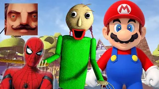 Hello Neighbor - New Neighbor Spider-Man Baldi Scary Teacher Mario History Gameplay Walkthrough