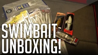 Huge Swimbait Unboxing! (Big Swimbaits) || Glide Baits, Swim Baits, & Paddle Tails!