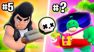 ¡LOS 10 BRAWLERS MÁS TEMIDOS de SUPERVIVENCIA SOLO! 😰 | Brawl Stars ⭐