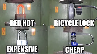 How Strong Are Locks? Hydraulic Press Test!