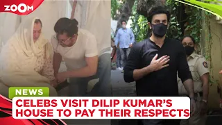 Dilip Kumar last rites | Shah Rukh Khan, Ranbir Kapoor & other celebs visit the late actor's house