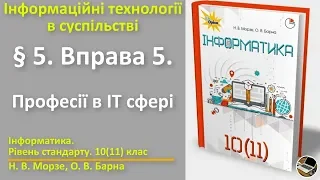 § 5. Вправа 5. Професії в ІТ сфері | 10(11) клас | Морзе