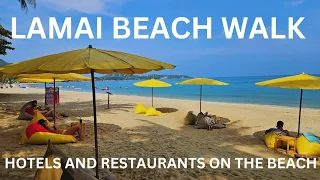 Lamai Beach Walk seeing all hotel backyards and pool areas. How busy is it? Koh Samui. Thailand