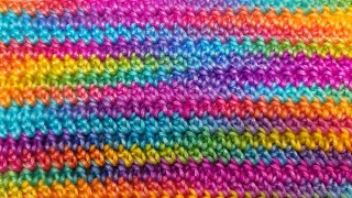 EASY Crochet Stitch For Blankets And Scarfs ONE ROW REPEAT / Extended Single Crochet Stitch Tutorial