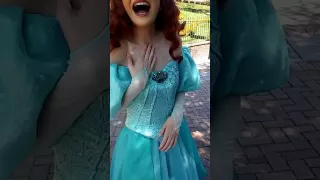 Princess Cinderella meets Princess Ariel.