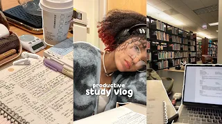 PRODUCTIVE STUDY VLOG🖇 midterm study, 48 hour study, cramming etc