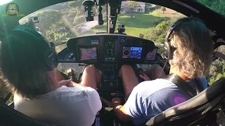 AMAZING Skills! Uli piloting his Airbus H125 into his St.Tropez Backyard on a stormy day! [AirClips]