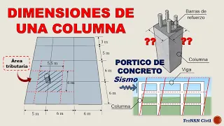 DIMENSIONES DE UNA COLUMNA DE CONCRETO