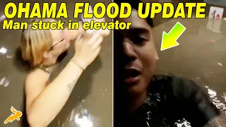 Omaha flood update: Man stuck in elevator with neck-deep floodwaters at Nebraska apartment building