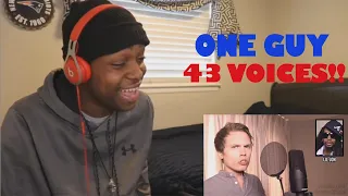 One Guy, 43 Voices (with music) - Roomie | REACTON!!!!