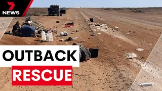 Remarkable outback rescue of injured hiker on Oodnadatta Track | 7 News Australia