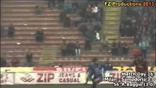 Serie A 1995-1996, day 16 Milan - Sampdoria 3-0 (R.Baggio goal)