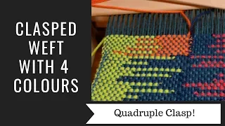 Clasped weft with 4 colours!