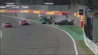 Renault Sport Trophy Spa Francorchamps 2016 Race1 Start Huge Crash