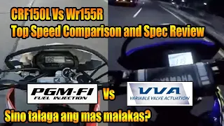 Sino mas malakas ang Crf150l or Wr155r? Top speed and Specs Comparison | Pgmfi Vs VVA