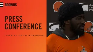 Jeremiah Owusu-Koramoah: "We're focused on getting 1% better each day" | Press Conference