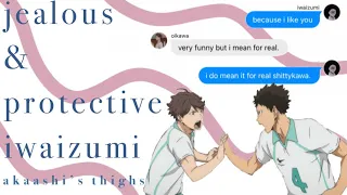 jealous and protective iwaizumi?! | iwaoi fluff