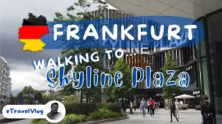 Frankfurt street Walking, Walking to Skyline Plaza in Frankfurt, Frankfurt the City