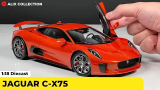 Unboxing of Jaguar C-X75 1:18 Diecast Model Car by Almost Real (4K)
