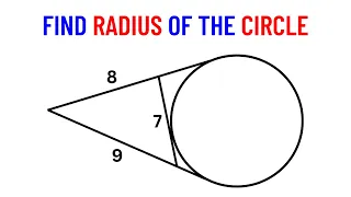 Math Olympiad Challenge | Find Radius of the Circle | Important Geometry Skills Explained