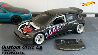 Custom Hotwheels Civic Eg | Drag | 1:64 Scale
