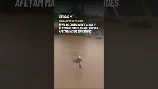 Nível do Guaíba sobe e alaga o centro de Porto Alegre #riograndedosul #noticias #climatechange