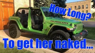 How Long Does It Take? Stripping the doors and top off Mojito Jeep JL!