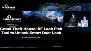 Grand Theft House: RF Lock Pick Tool to Unlock Smart Door Lock