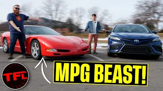 My Old Corvette Gets SHOCKINGLY Good MPG! Can It Beat a New Toyota Camry?