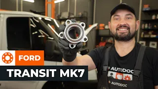 How to change a front wheel bearing on the FORD TRANSIT MK7 [AUTODOC TUTORIAL]