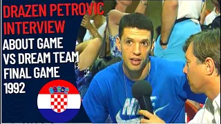 Drazen Petrovic Talk about CROATIA VS DREAM TEAM 1992 Final Game (ENG SUB)