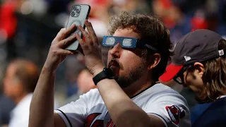 Cleveland Guardians fans enjoy total solar eclipse at Progressive Field