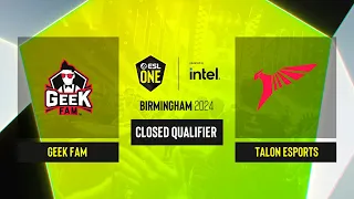 Dota2 - Geek Fam vs Talon Esports - Game 3 - ESL One Birmingham 2024 - CQ - SEA
