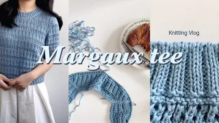 Margaux tee Knitting Vlog | Gregoria Fibers