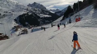 Jacqueline Maya and Alexia ski Yeti Park in Meribel on February 11th 2023