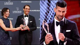 Trophée Laureus - Madrid 2024 - Novak Djokovic : "Ça me rend heureux de voir Rafael Nadal jouer"