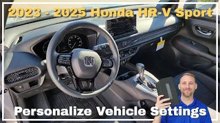 2023 - 2024 Honda HR-V Sport Personalized Vehicle Settings