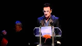 Bono (U2) recites a poem to Anton Corbijn