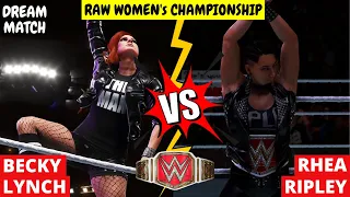 BECKY LYNCH vs RHEA RIPLEY | RAW WOMEN's CHAMPIONSHIP | SUMMERSLAM 2021 | DREAM MATCH | WWE 2K20 |