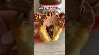 How to make the best Nutella cupcakes ever #easyrecipe #cake #baking #shorts