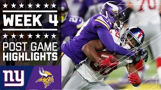 Giants vs. Vikings | NFL Week 4 Game Highlights