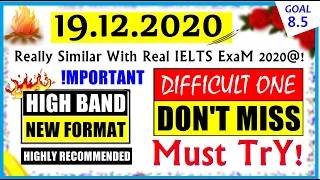 IELTS LISTENING PRACTICE TEST 2020 WITH ANSWERS | 19.12.2020 | BEST HARD IELTS LISTENING TEST