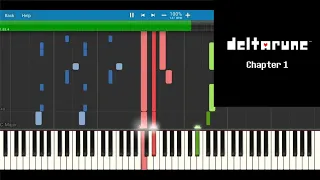 DELTARUNE Chapter 1 OST - Chaos King (Synthesia Piano Tutorial)