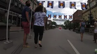 Downtown Denver covid-19 Bike Ride POV Larimer Square